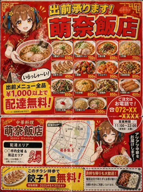 Japanese Chinese Delivery Flyer