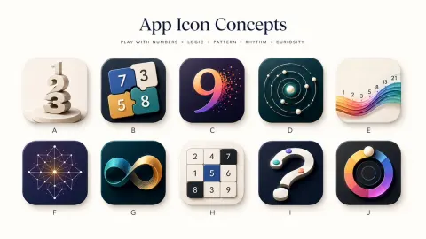 Number Logic App Icon Concepts