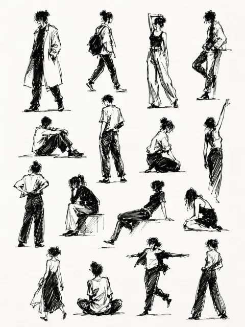 Gesture Drawing Sketches