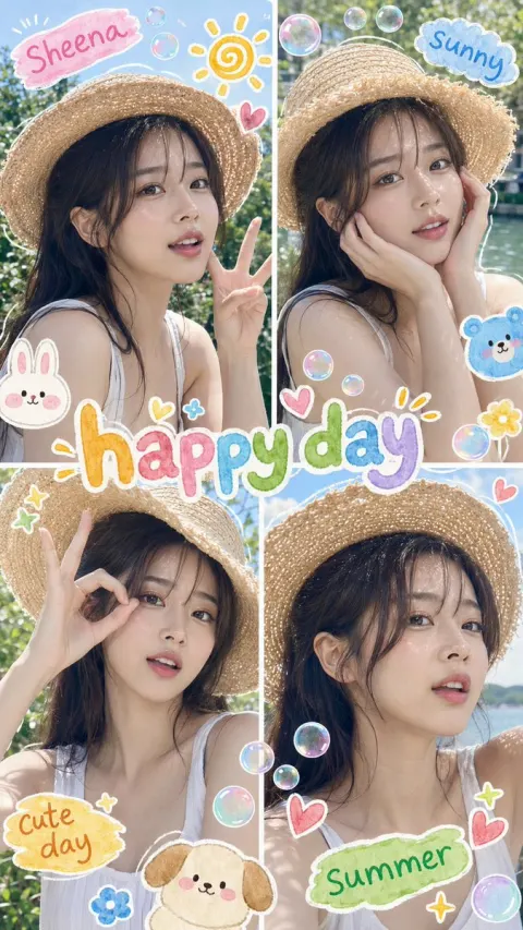 Summer Selfie Collage Vibes
