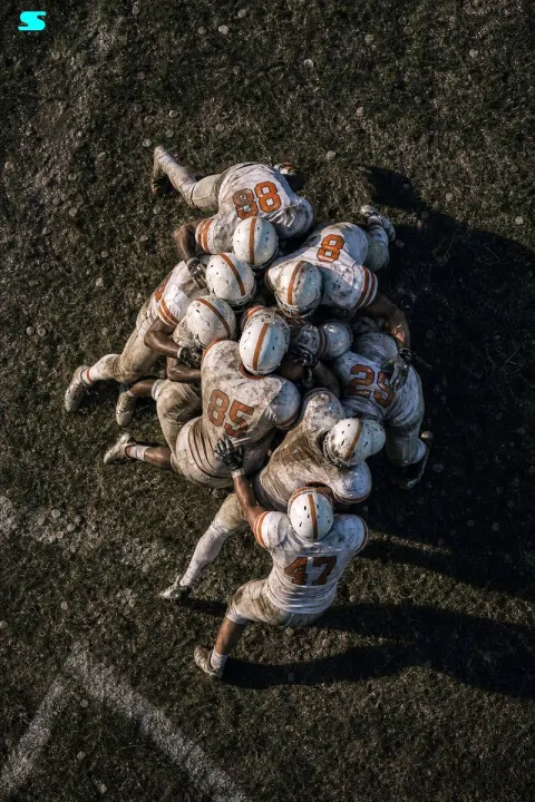 Aerial Football Tackle Drama