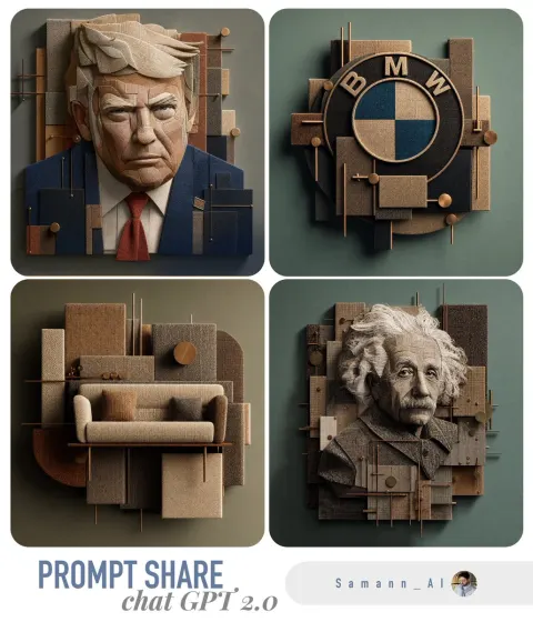 3D Fabric Art Poster Design
