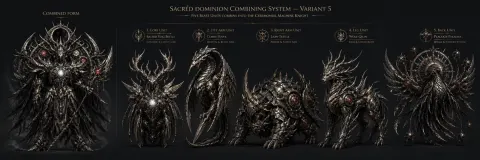 Dark Fantasy Mecha Beast Concept Art