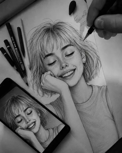 Hyper Realistic Graphite Sketch Art