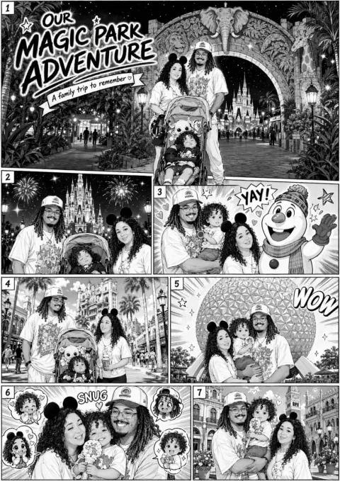 Disney Family Manga Portrait