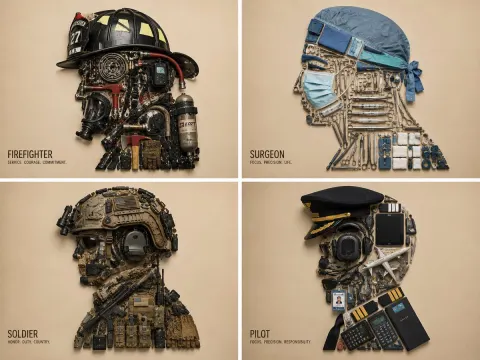 Pro Gear Knolling Art
