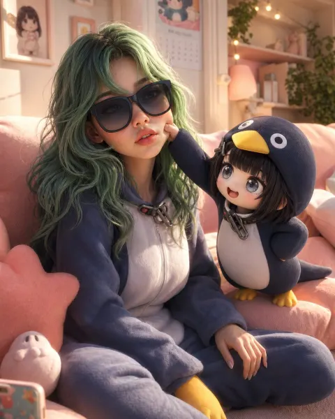Cute Baby Playful 3D Scene