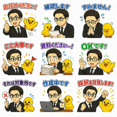 Cute Office Chick Sticker Pack