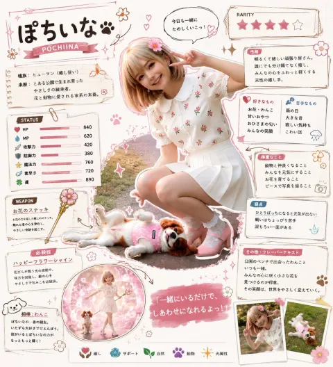 Cute RPG Character Card Design