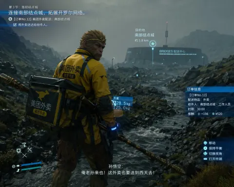 Wukong Delivers Food In Rain