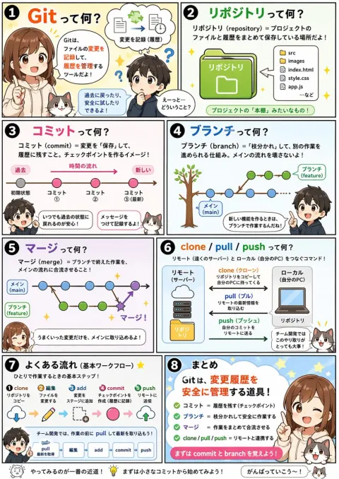 Git Learning Comic Visual Abstract