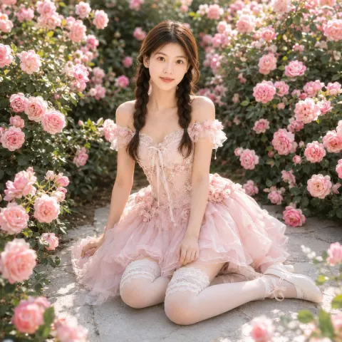 Romantic Rose Garden Portrait