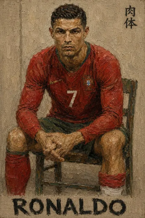 Ronaldo Freud Oil Portrait