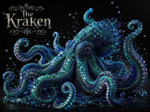 Kraken Glass Statue Art