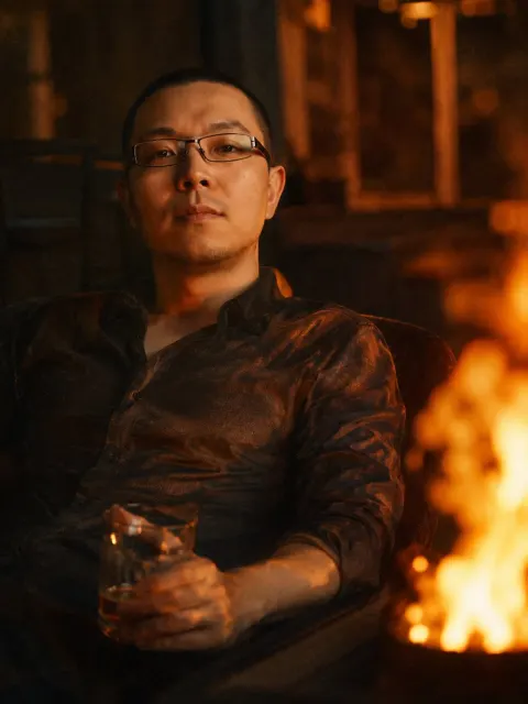 Cinematic Night Portrait With Warm Glow