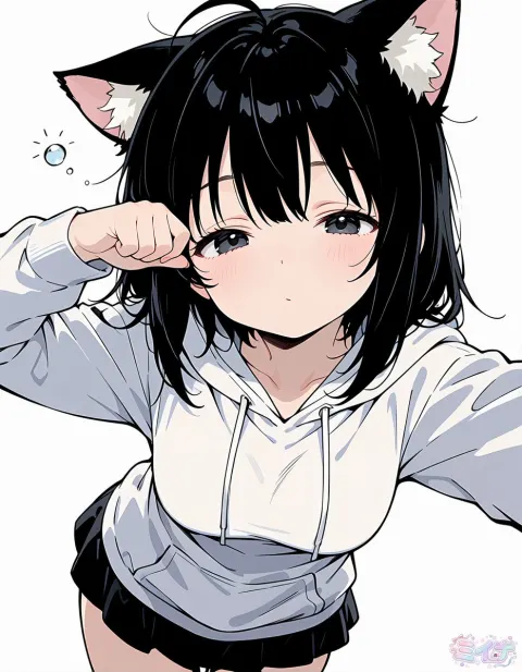 Cute Anime Cat Girl Selfie