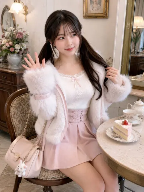 Vintage Tea Room Coquette Girl