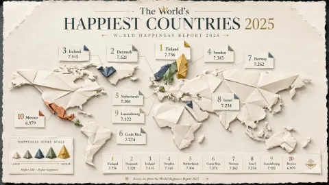 Folded Paper Internet Speed Map