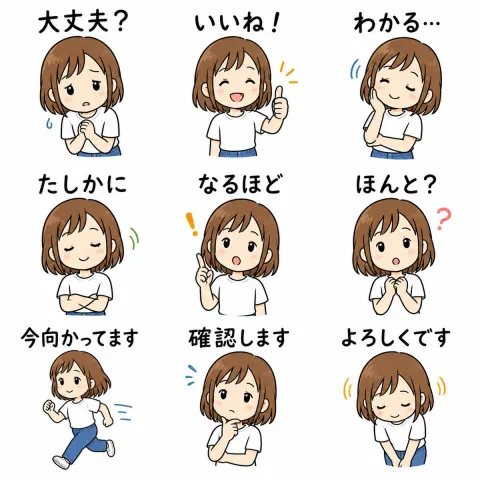 Cute Chibi Girl Sticker Set