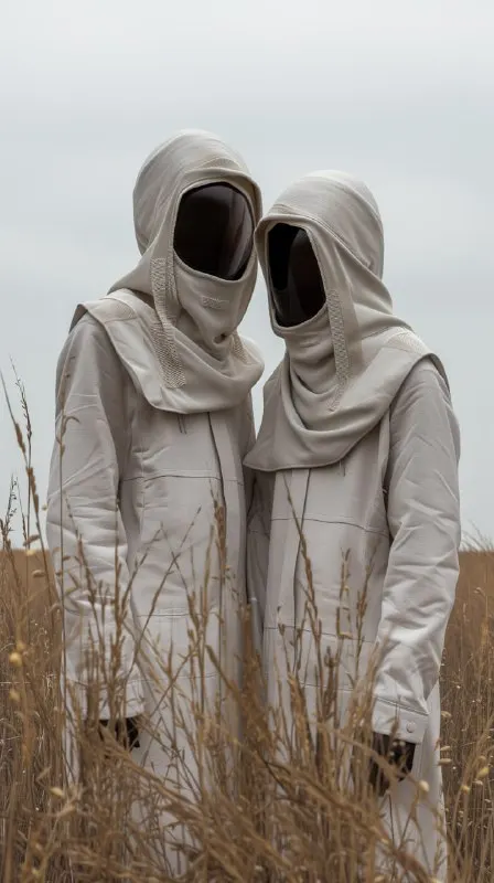 Tech Tribe High Fashion Editorial in Desolate Landscape