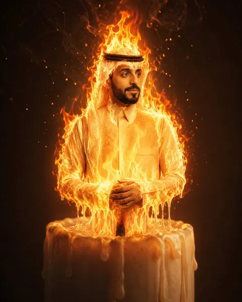 Portrait to Living Candle Flame