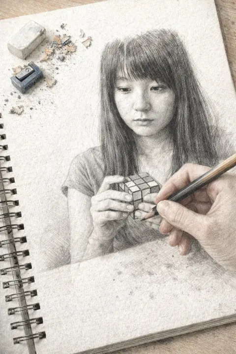Hyper-Realistic Sketchbook Illusion