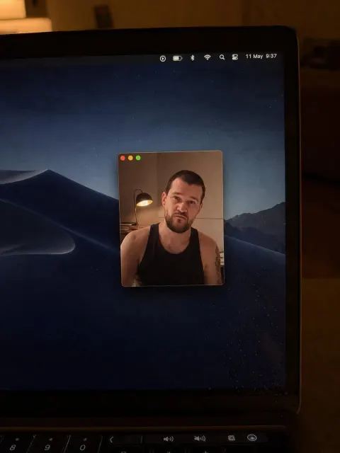 Realistic Low Light Laptop Photo