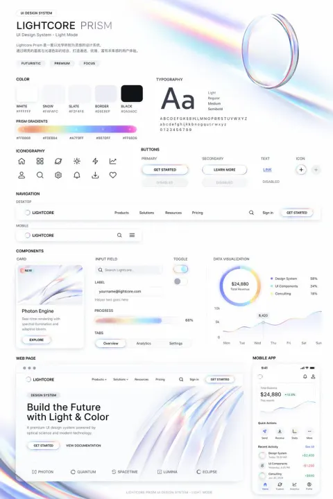 Lightcore Prism UI Design System