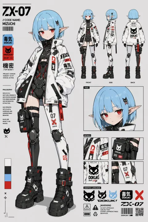 Cyber Elf Character Reference Sheet