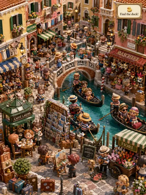 Venice Hidden Duck Diorama