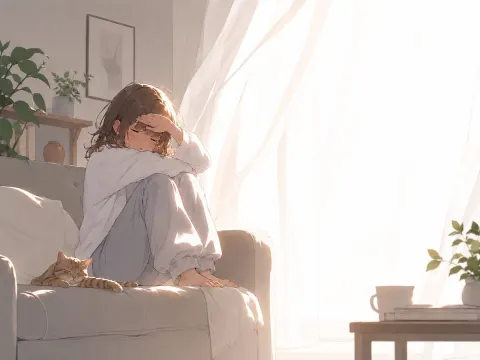 Cozy Morning Anime Girl