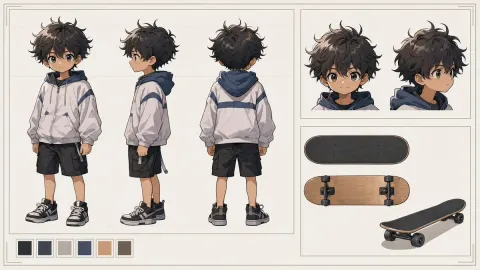 Mini Boy Character Sheet Design