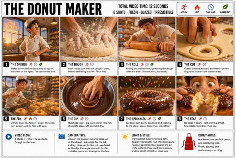 Crisp Donut Infographic Poster Design