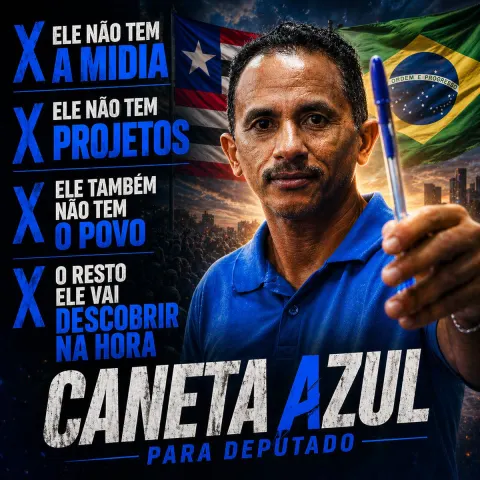 Dramatic Blue Pen Political Campaign