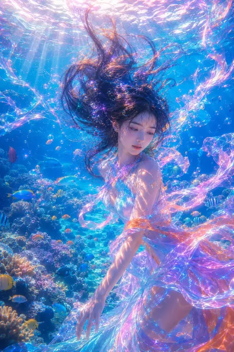Dreamy Underwater Fantasy Portrait