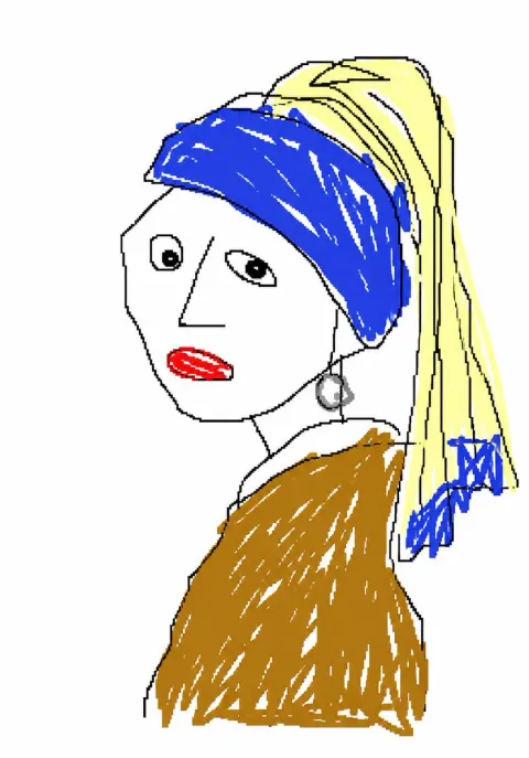 Crude MS Paint Doodle Recreation