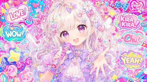 Harajuku Angel Sticker Art