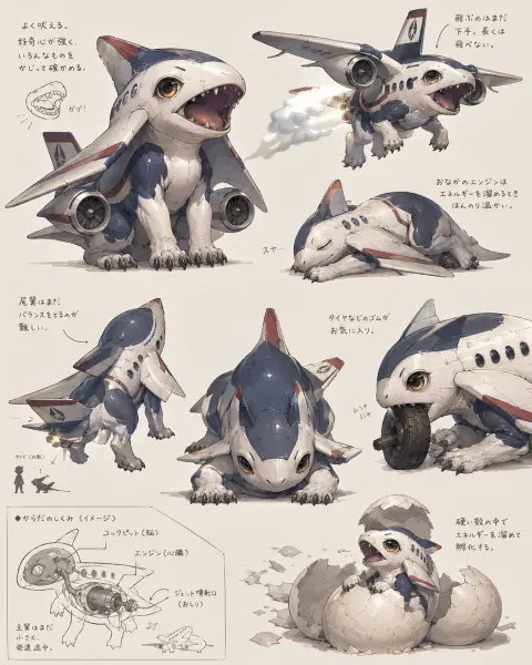 Baby Shark-Dog Jet Creature Design