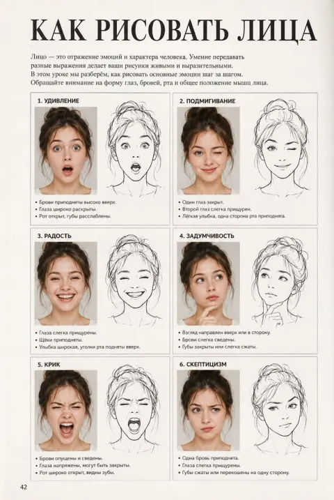 Vintage Russian Face Drawing Tutorial