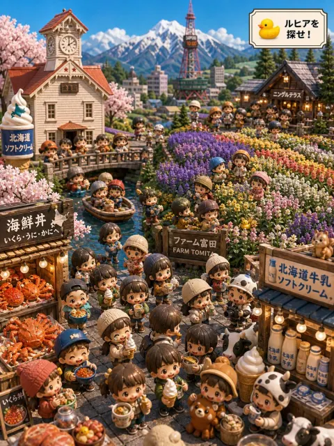Find Hidden Duck In Hokkaido Diorama