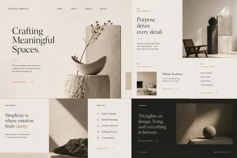 Minimal Luxury Interior Design Website