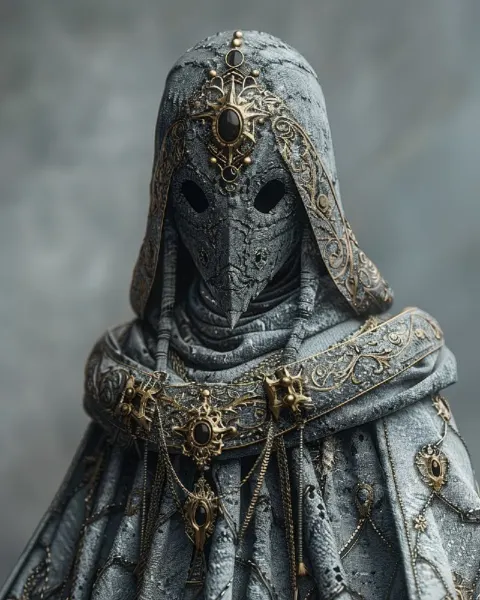 Surreal Medieval Kings and Queens in Ritual Masks