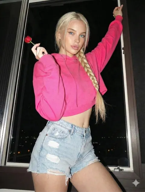 Cool Girl with Red Rose