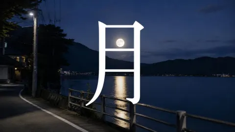 Cinematic Blue Hour Lake Moon