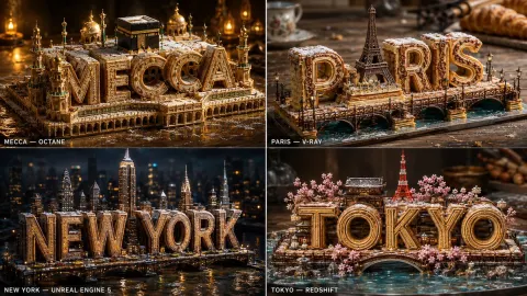 Sweet City 2x2 Grid Showcase