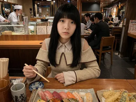 Japanese Sushi Dinner Scene
