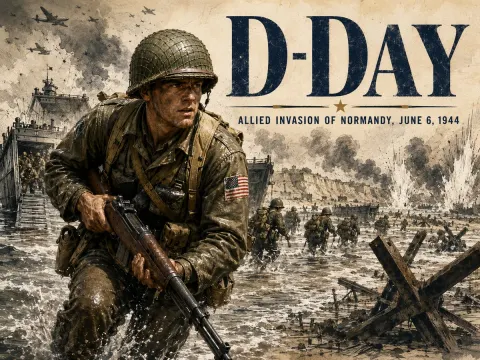 D-DAY Normandy Commemorative Poster