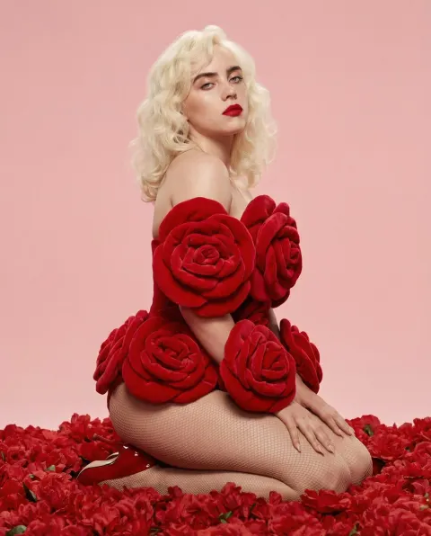 Crimson Rose Glamour Editorial Portrait