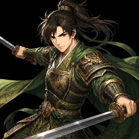Dual-Sword Heroine Key Visual