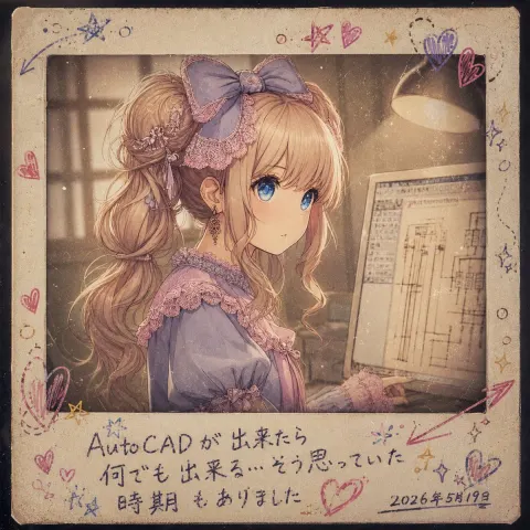 Dejected Anime Girl at CAD Desk